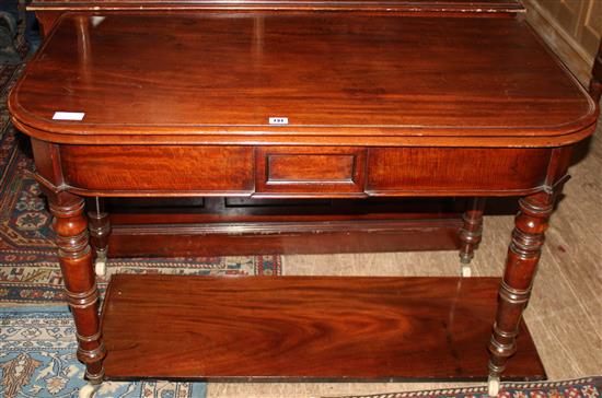 19th Century Mahogany folding ext. dining table with leaf